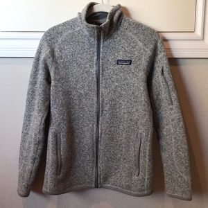 Patagonia gray zip up fleece